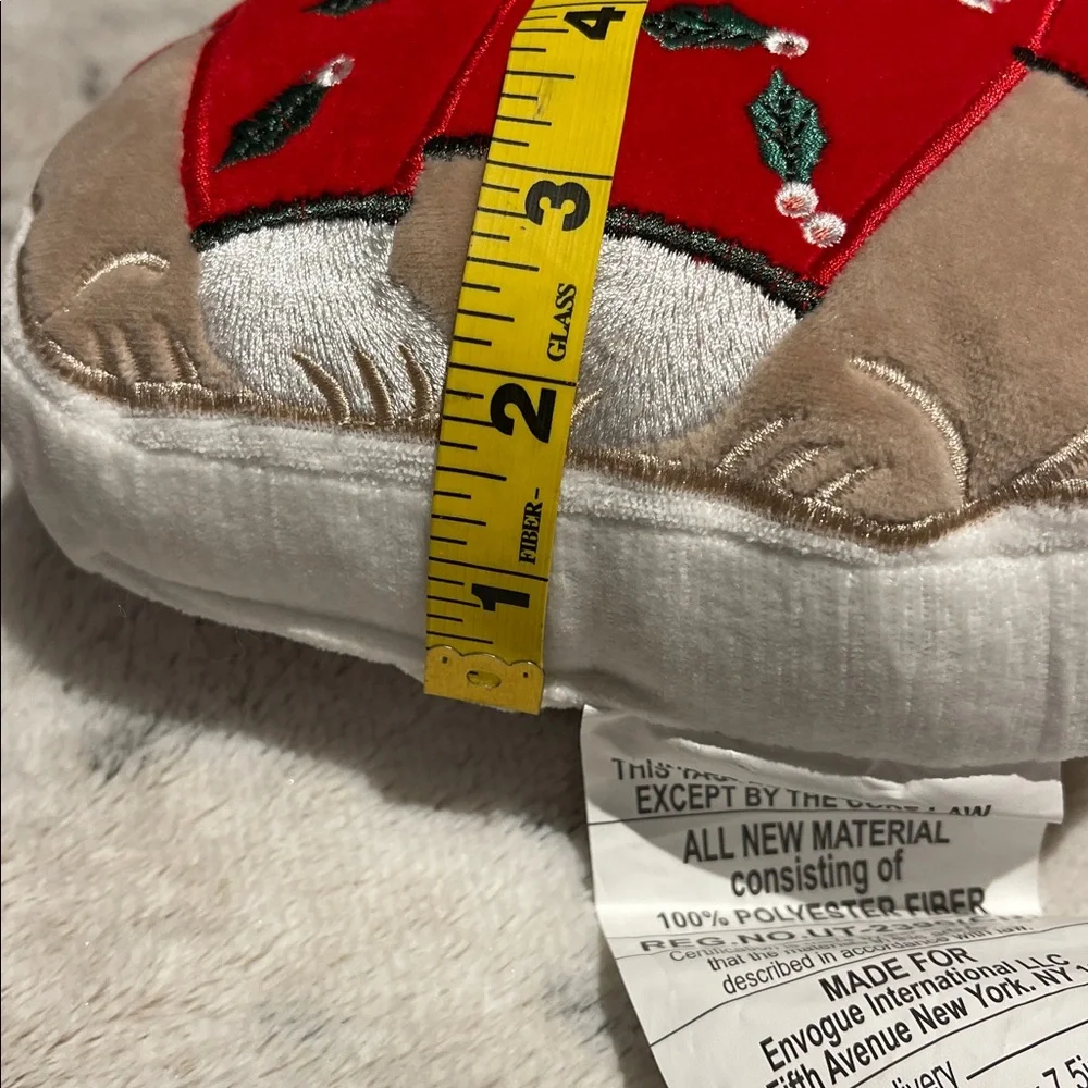 Embroidered Cat Pillow with Red and Tan Accents. They are just adorable 🥰 🐱 - Picture 5 of 7